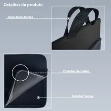 Capa Case Bolsa Protetora Monitor Portátil - 14 Polegadas Cor Preto Foto mini 3