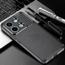 Capa Case Carbon Para Redmi Note 13 5g + Pelicula Hydrogel Preto Fiber Carbon Foto mini 2