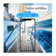 Capa Case P /celular Protetora Prova D'água Protege Da Areia Cor Azul Foto mini 2