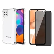 Capa Case Para Galaxy A12 + Pelicula Fosca Privacidade Foto mini 1