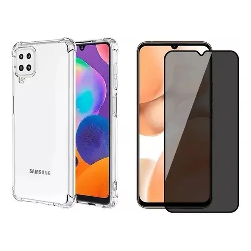 Capa Case Para Galaxy A12 + Pelicula Fosca Privacidade Foto 1