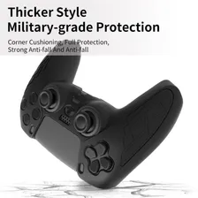 Capa Case Proteção Silicone Controle Dualshock Ps5 + 2 Grip Cor Preto Foto mini 4