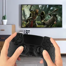 Capa Case Proteção Silicone Controle Dualshock Ps5 + 2 Grip Cor Azul Foto mini 4