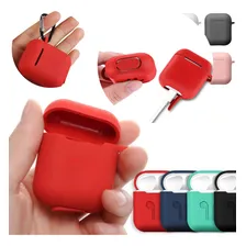 Capa Case Protetora De Silicone Para AirPods Apple 1 E 2 Cor Vermelho Foto mini 1