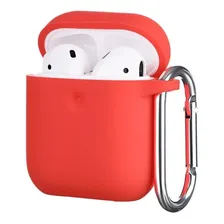 Capa Case Protetora De Silicone Para AirPods Apple 1 E 2 Cor Vermelho Foto mini 2