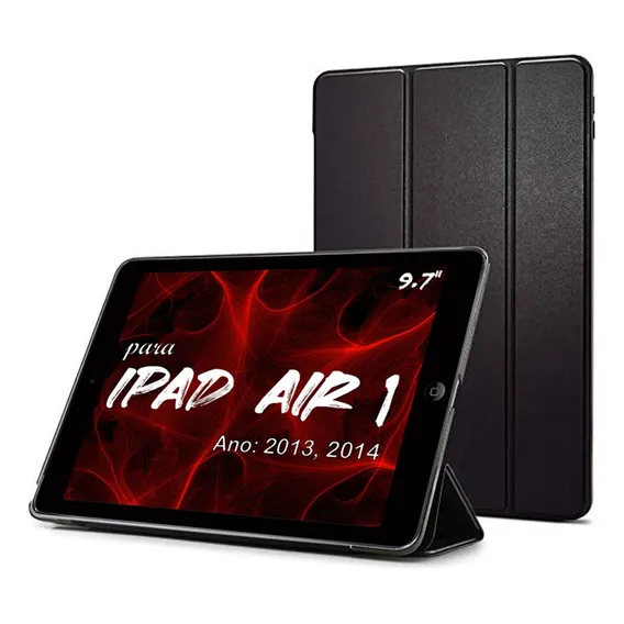Capa Case Smart Cover Para iPad Air 1 9.7 A1474 A1475 A1476 Cor Preto Foto 1