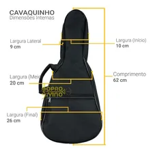 Capa Cavaquinho Luxo 04 Palhetas Flanela Lp Bags Foto mini 2