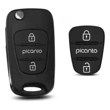 Capa Chave Canivete Kia Picanto 12 13 14 15 Preto 3 Botões Foto mini 1