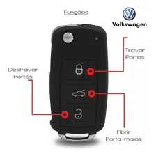Capa Chave Canivete Linha G6 G7 Reposição Vw Jetta Gol Fox Foto mini  3