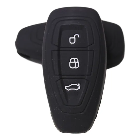 Capa Chave Presencial Ford Focusnew Fiesta Silicone 3 Botões Foto 1