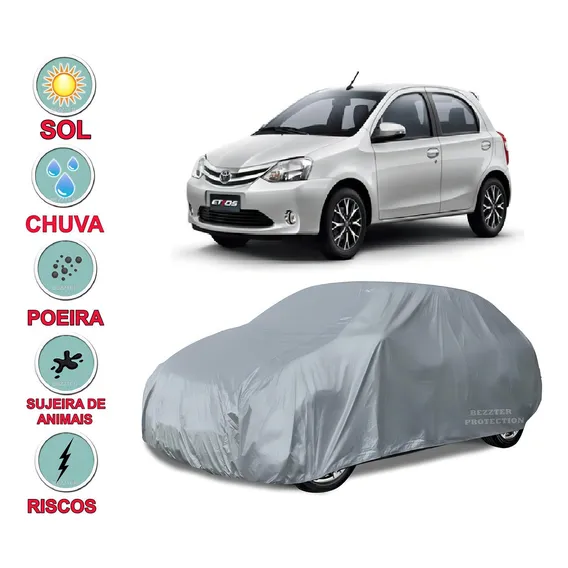 Capa Cobrir Carro Etios Impermeável Proteção Foto 1