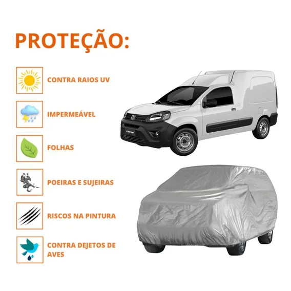 Capa Cobrir Carro Fiat Fiorino Ćtima Proteção ImpermeĆ”vel Foto 1