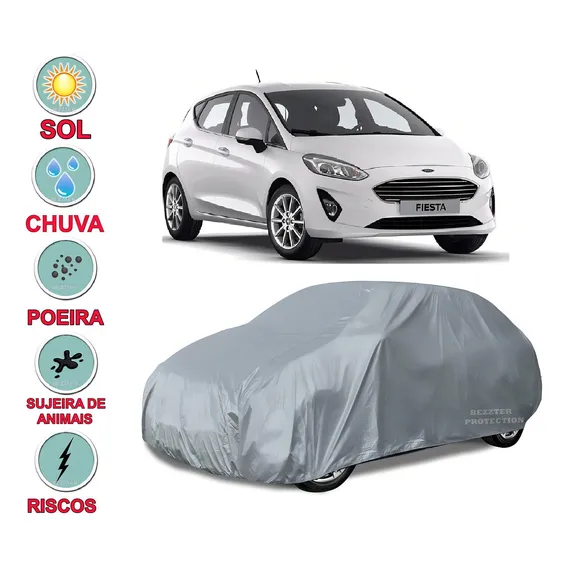 Capa Cobrir Carro Fiesta Sedan ImpermeÔvel Proteção Bezzter Foto 1
