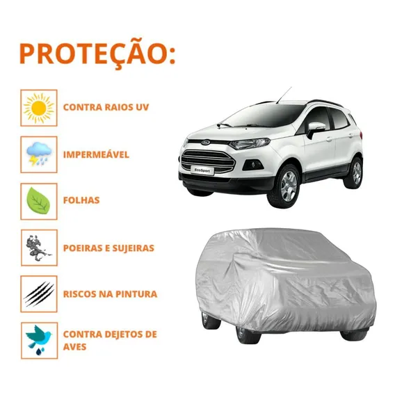 Capa Cobrir Carro Ford Ecosport Com Proteção Impermeável Foto 1