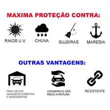Capa Cobrir Carro Hatch Sedan Forrada ImpermeÔvel Sol Chuva Tamanho M Linha Silver Proteção Uv Marca HWS Foto mini 3