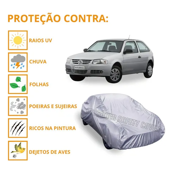 Capa Cobrir Carro Volkswagen Gol Proteção Impermeável Foto 1