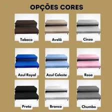 Capa Colchão Solteiro + Capa Lençol Elástico Cama Auxiliar Cor Cinza Desenho Do Tecido Liso Foto mini 3