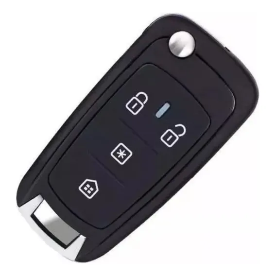 Capa Controle Canivete Px80 Wlxy 4 Botões Compatível Alarme Positron Preto Resistente Botões Emborrachados Brasil Foto 1