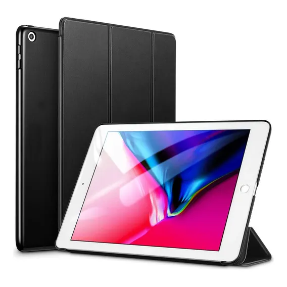 Capa Couro C/ Borracha + Pelicula P/ iPad 10,2 7ª / 8ª / 9ª Cor Preto Foto 1