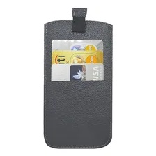 Capa Couro Com Puxador E Porta Cartão Para Calculadora Hp12c Cor Grafite Foto  mini 1