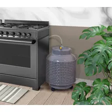 Capa D Plástico P-botijão De Gás 13kg Rattan Premium Niquel Cor Branco Foto mini 2