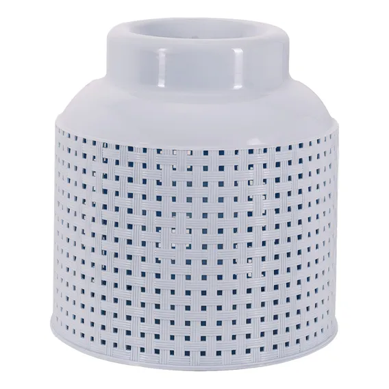 Capa D Plástico P-botijão De Gás 13kg Rattan Premium Niquel Cor Branco Foto 1