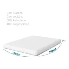 Capa de colchao Anti-acaro Com elástico impermeável Solteiro 088x188 Branco Foto mini 4
