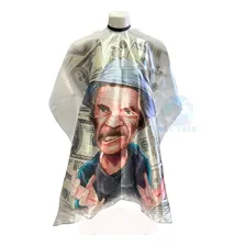 Capa De Corte Barbeiro Cabeleireiro A Zíper Personalizada Madruga Foto mini 1