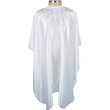 Capa De Corte Cetim Liso Branco Preto Salão Beleza Kit 02 Un Cor Branco/preto Foto mini  3