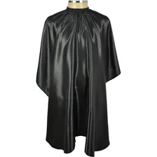Capa De Corte Cetim Liso Branco Preto Salão Beleza Kit 02 Un Cor Branco/preto Foto mini 4