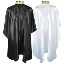 Capa De Corte Cetim Liso Branco Preto Salão Beleza Kit 02 Un Cor Branco/preto Foto  mini 1