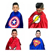 Capa De Corte Infantil Barbeiro Cabeleireiro Homem Aranha Capa infantil Foto mini 1