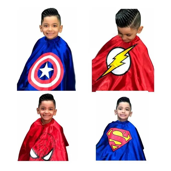 Capa De Corte Infantil Barbeiro Cabeleireiro Homem Aranha Capa infantil Foto 1