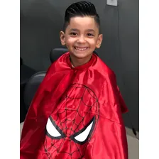 Capa De Corte Infantil Barbeiro Cabeleireiro Homem Aranha Capa infantil Foto mini 2