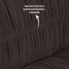 Capa De Sofá 2 E 3 Lugares 21 Elásticos Super King Cor Capa Sofá 2 E 3 Lugares Elasticada Tabaco Foto mini 2