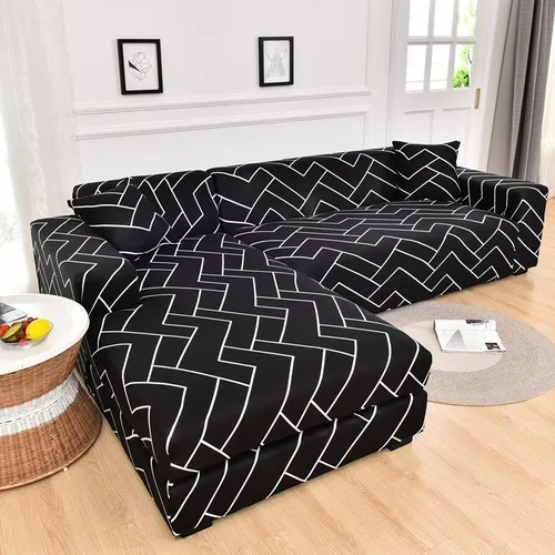 Capa De Sofá Poltrona Poltrona Em Forma De L Em Forma De L Cor Color 10 2-seat 145-185cm 1pc Foto 1