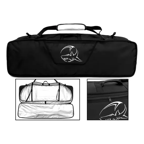 Capa Dupla Prancha Kitesurf Acolchoada Capa Wakeboard Kite Cor Preta Foto 1