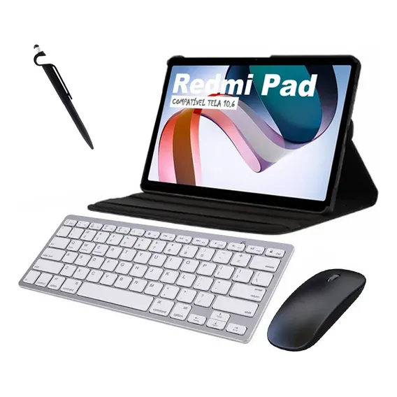 Capa E Teclado+ Mouse Para Tablet Redmi Pad 10.6 + Película Foto 1