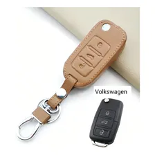 Capa Em Couro Chave Carro Vw Volkswagen Polo Jetta Gol Up Foto mini 2