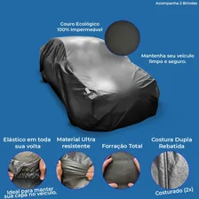 Capa Em Couro Ecológico P/ Cobrir Carro Honda Fit 2005 a 2024 Impermeável Capas Monticeli Preto Foto mini  3