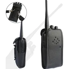 Capa Em Couro Legitimo Rádio Comunicador Baofeng Modelo Uv 6 Foto mini 1