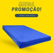 Capa Impermeável Colchão Casal Hospitalar Com Ziper Cor Azul Royal Foto mini 2