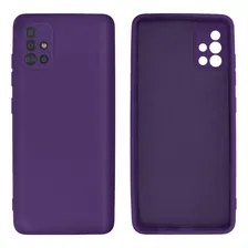 Capa Lisa Capinha Silicone Compatível Com Galaxy A51 Cor Roxo Brilhante Foto mini 1