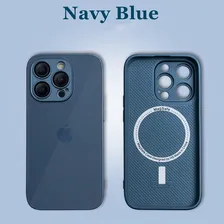 Capa Luxo Glass Case Para iPhone 12 Pro Max Cor Azul Navy Foto mini 1