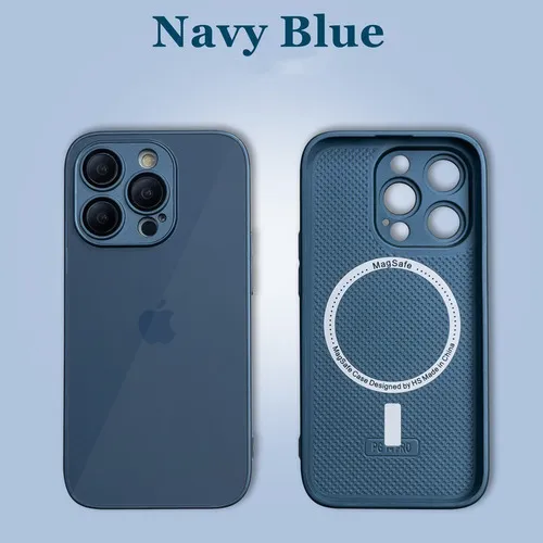 Capa Luxo Glass Case Para iPhone 12 Pro Max Cor Azul Navy Foto 1