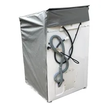 Capa Maquina Lavar Brastemp 11kg Ziper Painel Transparente Cor Cinza-claro Foto mini 3