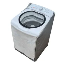 Capa Maquina Lavar Brastemp 11kg Ziper Painel Transparente Cor Cinza-claro Foto mini 1