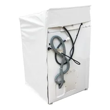 Capa Maquina Lavar Brastemp 15kg Ziper Painel Transparente Cor Branca Foto mini 3