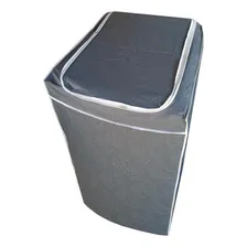 Capa Máquina Lavar G Com Zíper Flanelada Cinza Foto  mini 1