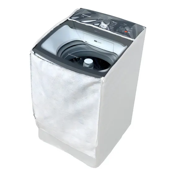 Capa Maquina Lavar Panasonic 16kg Zíper Painel Transparente Cor Branca Foto 1